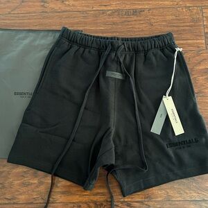 Essentials Jet Black Athletic Men Shorts